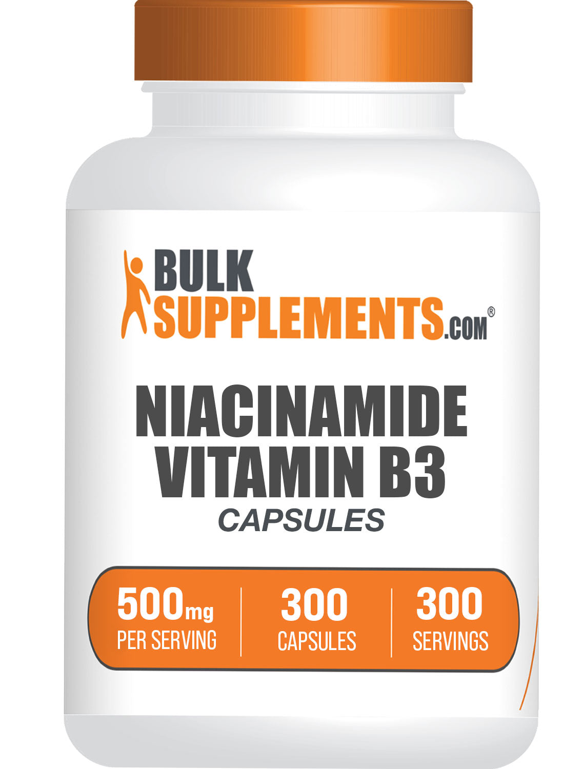 BulkSupplements.com Niacinamide Capsules, 500mg (300 capsules)