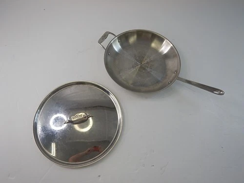 All-Clad D5 14" Stainless Steel Fry Pan with Lid