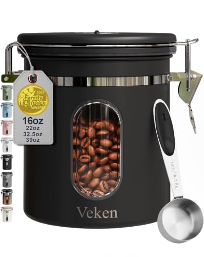 Veken French Press Coffee Maker, No Plastic Touching (34oz)