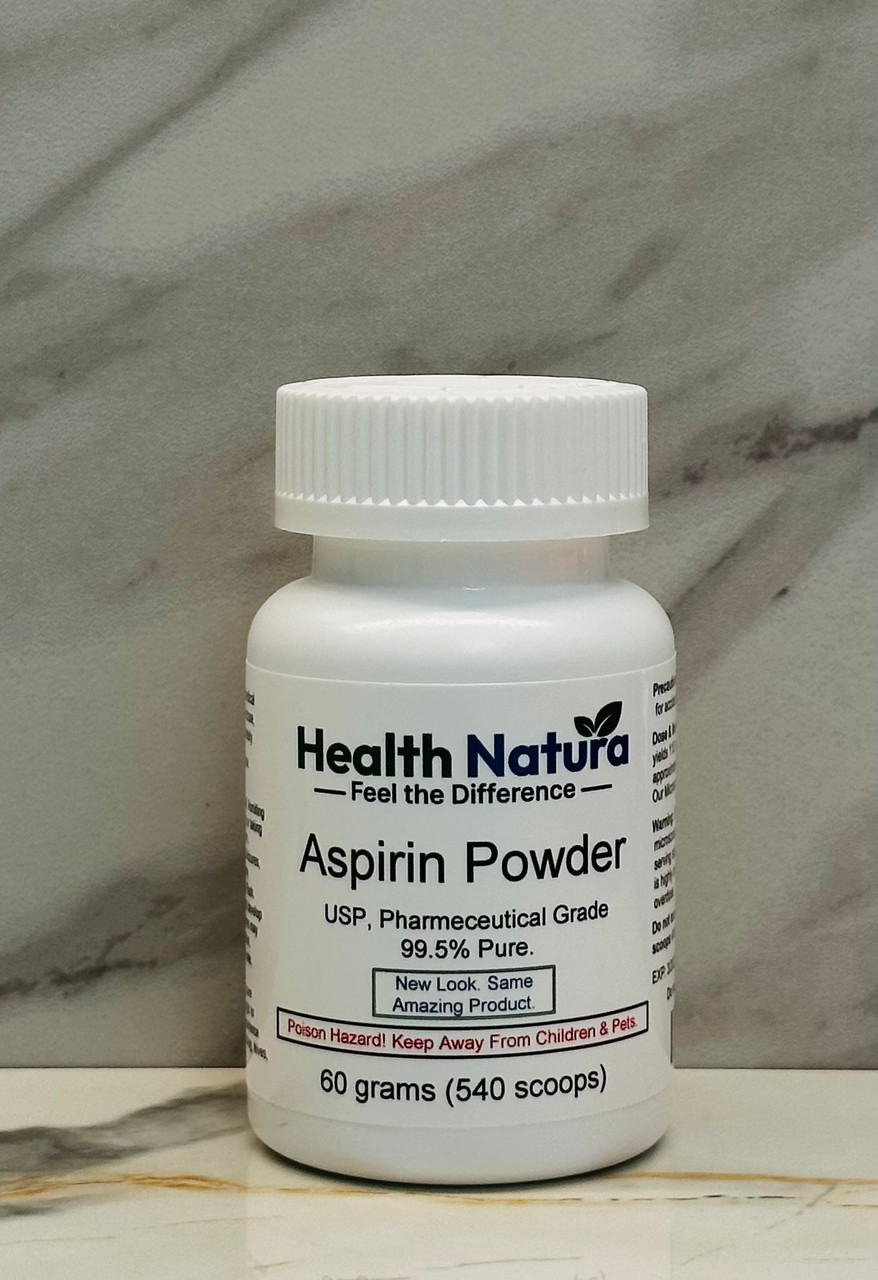 Health Natura Aspirin Powder, USP Pharmaceutical Grade (60g)