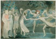 Oberon, Titania and Puck with Fairies Dancing, William Blake, c. 1786