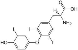 Triiodothyronine (T3) molecular structure